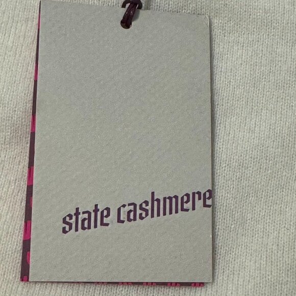 State Cashmere Men's Contrast Mockneck Pullover 100% Pure Cashmere Sweater XL - Picture 9 of 13